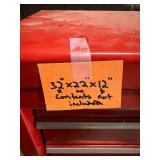 Red 6-Drawer Metal Tool Chest on Casters with Locking Latch - contents not included