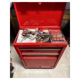 Red 6-Drawer Metal Tool Chest on Casters with Locking Latch - contents not included