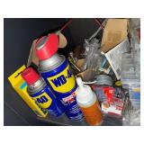 Assorted Hardware Lot - Bolts, Nuts, Screws, Washers & WD-40 Sprays - content quantities unverified