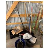 Assorted Garden Tools & Accessories - Plant Cages, Tarps & More