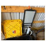 Assorted Workshop Tools & Equipment - Fan, Cables, Tires, Totes & More