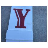 Rustic Holiday Wood Signs - Snowman Panel and JOY Sign with Wreath (Lot of 2)
