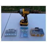 DEWALT DCF887 XR 20V MAX Cordless Impact Driver - 5Ah Battery, Bit Set & Nail Kit