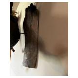 Mounted Wild Turkey Taxidermy with Wings Spread and Tail Fan on Wood Log Base