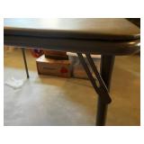 Folding Table with Vinyl Top and X-Frame Steel Legs