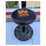 WEN Adjustable-Height Rolling Stool with Padded Seat