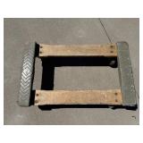 Wooden Platform Dolly Cart with End Rails - 30in Long