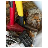 Assorted Garden Tools & Yard Stakes - Shovels, Rakes & Poles