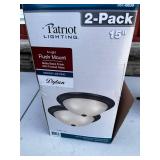 Patriot Lighting 15-Inch 3-Light Flush Mount - Qty 1 - Fireplace Poker Set