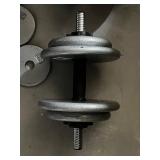 Pair of Adjustable Dumbbells with 2.5 kg Weight Plates