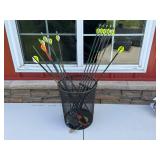 Assorted Archery Arrows with Neon Fletching