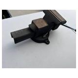 Vintage Cast Iron Bench Vise with Wooden Jaw Inserts