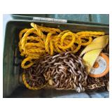 Industrial Rigging Kit in Green Case - Heavy Chains, Yellow Nylon Rope & Lifting Strap