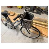 Infinity Cycleworks City Hybrid Bicycle with Schwinn Saddle Bag and Front Basket
