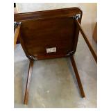 Foldable MCM Solid Wood Dining Table Set with Six Slat-Back Chairs