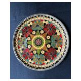 Hand Made Rodos-Hellas "NASSOS" Plate & Minakari Style Multi Color Plate