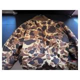 Camouflage Field Jacket with Front Zipper and Patch Pockets - no label
