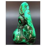 Rare large 3D Botryoidal Malachite Specimen – Polished "Bull’s Eye" Patterns & Deep Forest Greens