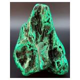 Rare large 3D Botryoidal Malachite Specimen – Polished "Bull’s Eye" Patterns & Deep Forest Greens