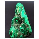 Rare large 3D Botryoidal Malachite Specimen – Polished "Bull’s Eye" Patterns & Deep Forest Greens