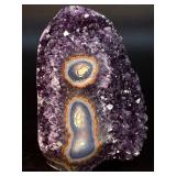 Rare Uruguayan "Stalactite Eye" Amethyst – AAA Deep Purple Druze – Museum Grade
