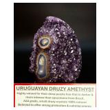 Rare Uruguayan "Stalactite Eye" Amethyst – AAA Deep Purple Druze – Museum Grade