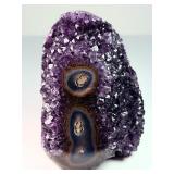 Rare Uruguayan "Stalactite Eye" Amethyst – AAA Deep Purple Druze – Museum Grade