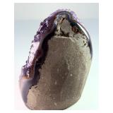 Rare Uruguayan "Stalactite Eye" Amethyst – AAA Deep Purple Druze – Museum Grade