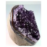 Rare Uruguayan "Stalactite Eye" Amethyst – AAA Deep Purple Druze – Museum Grade