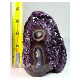Rare Uruguayan "Stalactite Eye" Amethyst – AAA Deep Purple Druze – Museum Grade