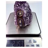 Rare Uruguayan "Stalactite Eye" Amethyst – AAA Deep Purple Druze – Museum Grade