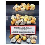 Lot of Premium Crazy Lace Agate Tumbled Stones – Vibrant "Mexican Agate" Patterns