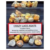 Lot of Premium Crazy Lace Agate Tumbled Stones – Vibrant "Mexican Agate" Patterns