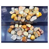 Lot of Premium Crazy Lace Agate Tumbled Stones – Vibrant "Mexican Agate" Patterns
