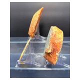 Hand-Carved Agate Geode Candle Holder – Vibrant Red & Blue Banding. Polished Agate Trinket Dish – Warm Amber & Cream "Fortification" Agate. Large Brazilian Agate Display Slab – Fiery Ora