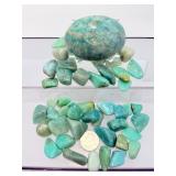 ✨ Natural Amazonite "Stone of Courage" Collection – Tumbled Stones & Large Polished Sphere ✨