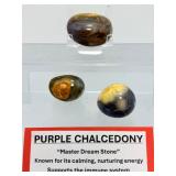 Rare Purple Chalcedony Palm Stone Set – The "Master Dream Stone" from Indonesia