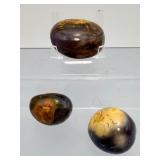 Rare Purple Chalcedony Palm Stone Set – The "Master Dream Stone" from Indonesia