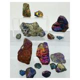 Raw Chalcopyrite "Peacock Ore" Specimen Lot – Iridescent Rainbow Healing Crystals