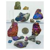 Raw Chalcopyrite "Peacock Ore" Specimen Lot – Iridescent Rainbow Healing Crystals