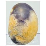 Stunning Polished Mossy Plume Agate Specimen – Rare Internal "Feather" Patterns
