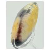 Stunning Polished Mossy Plume Agate Specimen – Rare Internal "Feather" Patterns
