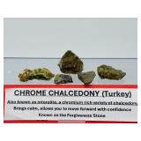 Rare Natural Chrome Chalcedony Raw Specimens - Genuine Mtorolite "Forgiveness Stone" from Turkey - 5 Piece Collector