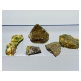 Rare Natural Chrome Chalcedony Raw Specimens - Genuine Mtorolite "Forgiveness Stone" from Turkey - 5 Piece Collector
