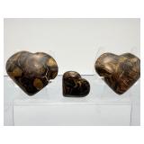 2-Billion-Year-Old "Oxygen Origins" Stromatolite Fossil Hearts – Set of 3