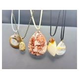 "Earthy Treasures" – A Five-Piece Collection of Fossil and Natural Stone Necklaces