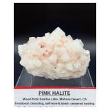 Museum-Quality Pink Halite Crystal Cluster – Rare "Hopper" Formation from Searles Lake, CA