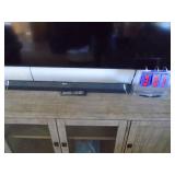Nokamchi Sound bar with speakers and remote. As shown. CASH ON SITE ONLY. PICKUP IS MONDAY MAY 11TH FROM 11 AM TO 4 PM. REGARDLESS WHAT THE SCHEDULE STATES.