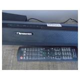 Nokamchi Sound bar with speakers and remote. As shown. CASH ON SITE ONLY. PICKUP IS MONDAY MAY 11TH FROM 11 AM TO 4 PM. REGARDLESS WHAT THE SCHEDULE STATES.