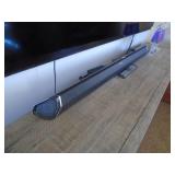 Nokamchi Sound bar with speakers and remote. As shown. CASH ON SITE ONLY. PICKUP IS MONDAY MAY 11TH FROM 11 AM TO 4 PM. REGARDLESS WHAT THE SCHEDULE STATES.